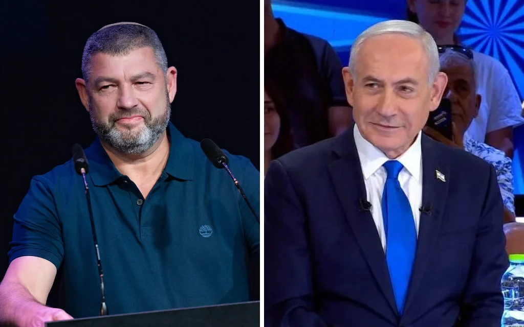 Split image of Ofer Winter and Benjamin Netanyahu